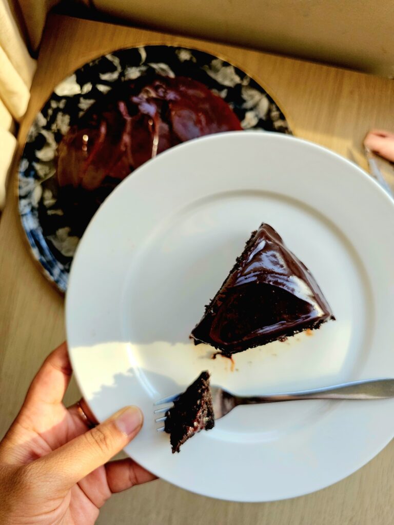 Top view of the chocolate dream cake