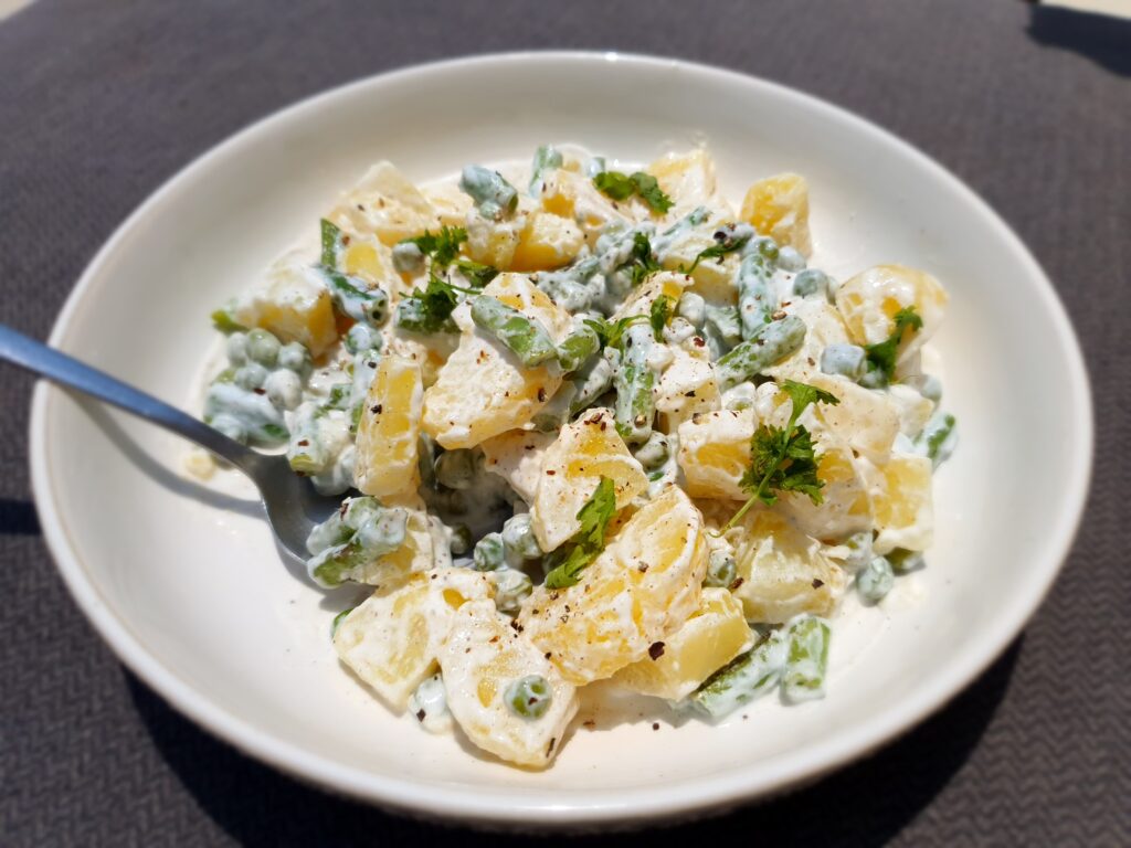 Potato salad close up