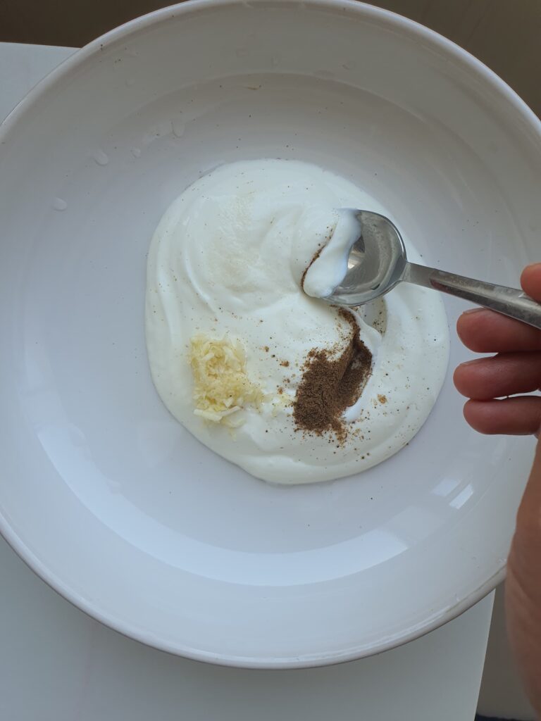 Greek yogurt for the dressing